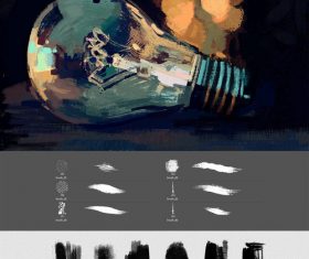 digital oil painting Photoshop Brushes