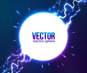 electric sphere background vector 01