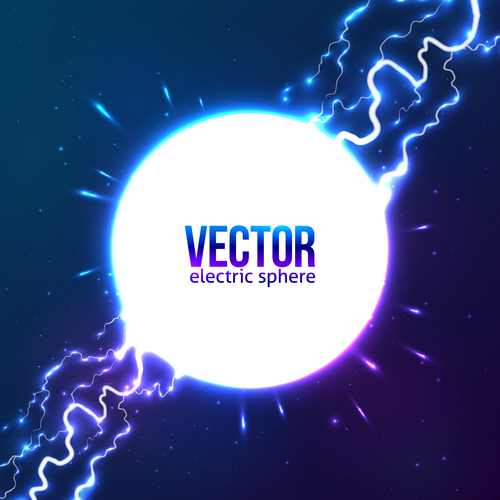 electric sphere background vector 01