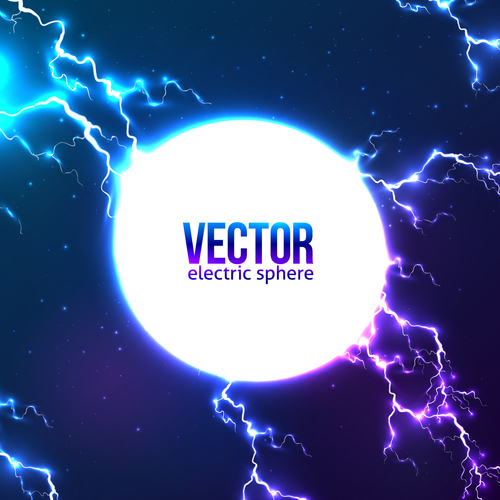 electric sphere background vector 02