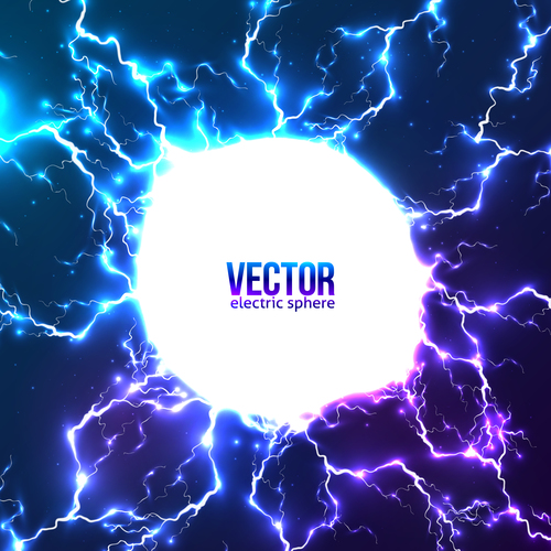 electric sphere background vector 03