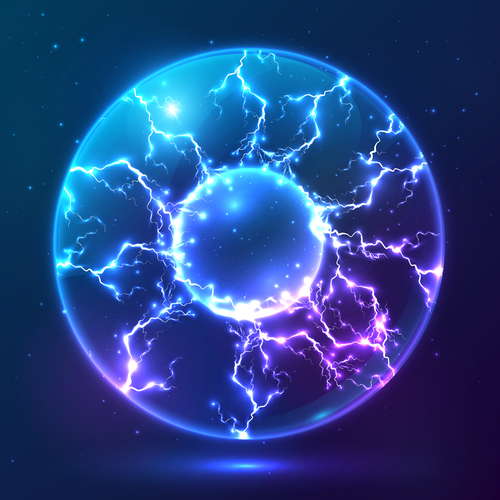 electric sphere illustration vector
