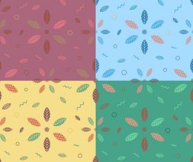 geometric leaves pattern vector