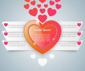 heart light infographic template vector