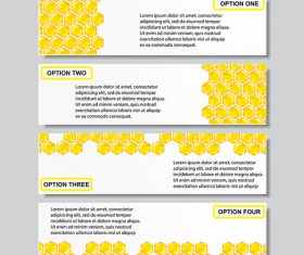honey option banners vector