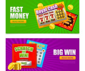 lottery banners vector