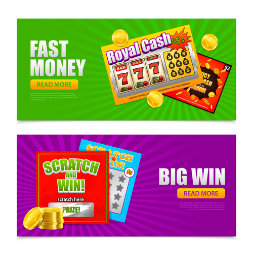 lottery banners vector
