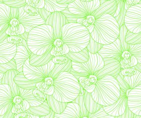 orchid seamless pattern vector 01