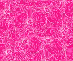 orchid seamless pattern vector 02
