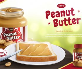 peanut butter poster template vector 03
