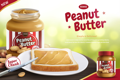peanut butter poster template vector 03