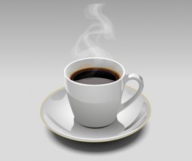 white coffee cup design vector 01