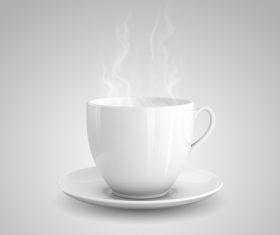 white coffee cup design vector 02