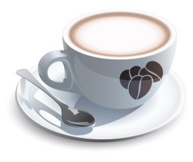 white coffee cup design vector 07