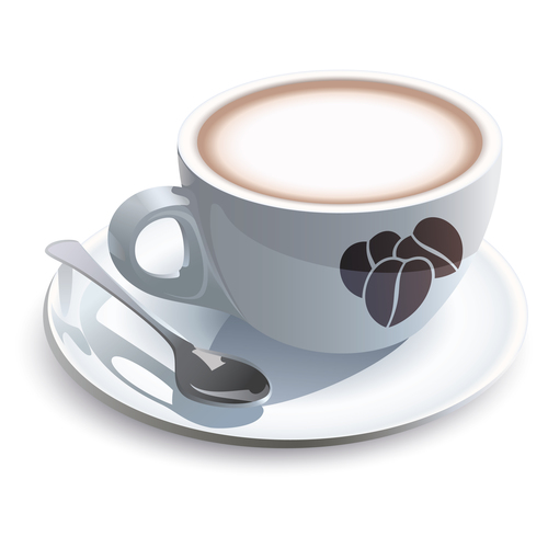 white coffee cup design vector 07
