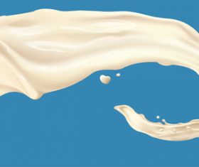 yogurt splash effect vector material