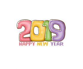 2019 Happy New year funny illustration vector 06