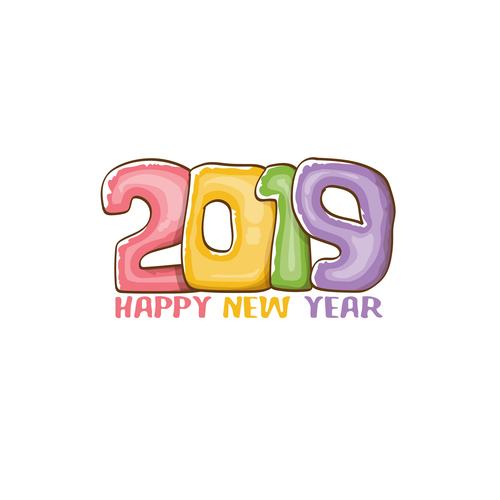 2019 Happy New year funny illustration vector 06