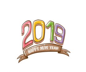 2019 Happy New year funny illustration vector 11