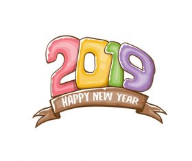 2019 Happy New year funny illustration vector 14