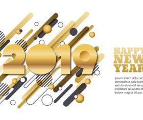 2019 new year background fashion design vector