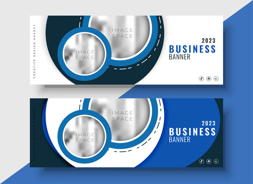 2023 business banners vector template 01