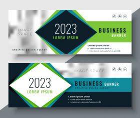 2023 business banners vector template 02