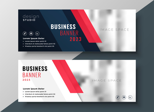 2023 business banners vector template 03