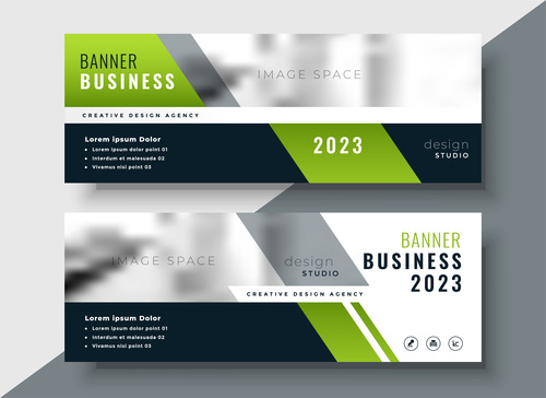 2023 business banners vector template 04