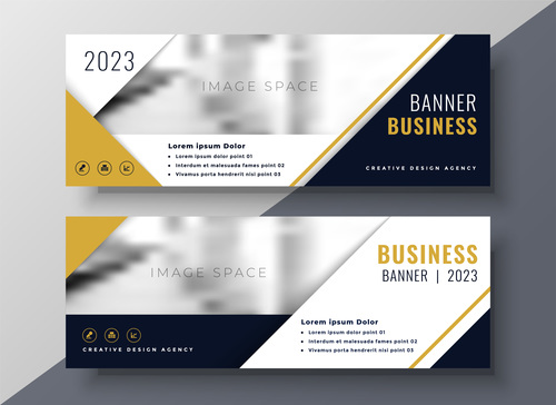 2023 business banners vector template 08