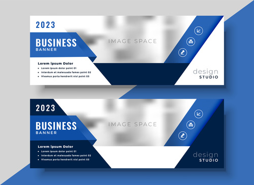 2023 business banners vector template 09