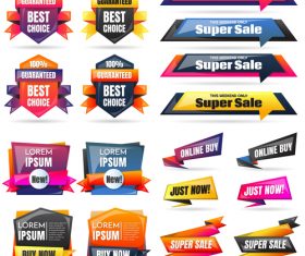 3D special offer labels design vector 04