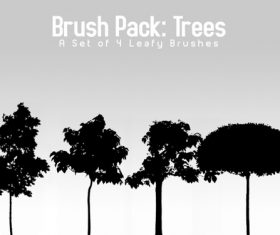 4 Kind Trees Photoshop brushes