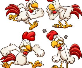 4 Kind chicken cartoon vector