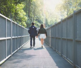 A pair of lovers backs Stock Photo 06