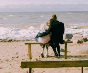 A pair of lovers backs Stock Photo 07