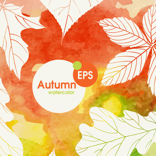 Abstract autumn background design vectors 06