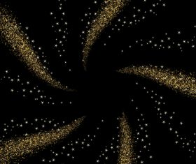 Abstract stars with black background vector