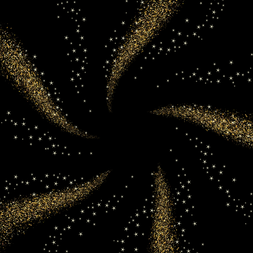 Abstract stars with black background vector