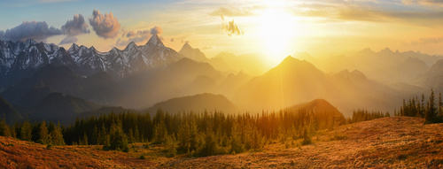 Amazing nature mountain sunrise Stock Photo 02 free download