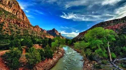 American Zion National Park scenery Stock Photo 02