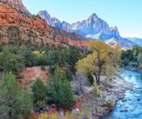 American Zion National Park scenery Stock Photo 07