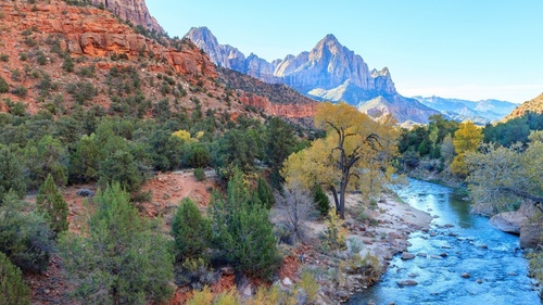 American Zion National Park scenery Stock Photo 07
