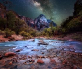 American Zion National Park scenery Stock Photo 08