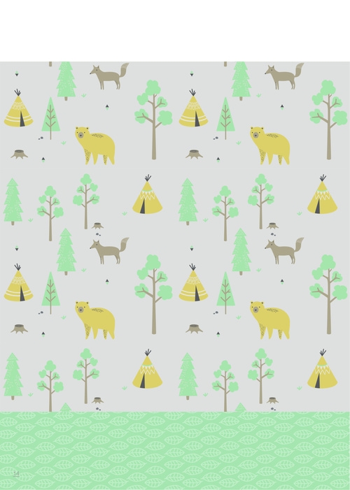 Animal plant cover pattern vector
