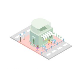 Architectural small scene elements vector