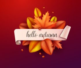 Autumn discount sale poster template vector 02