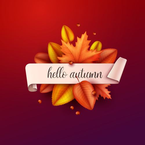 Autumn discount sale poster template vector 02