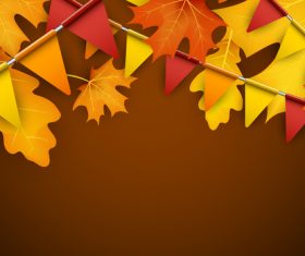 Autumn leaves festival background vector 01