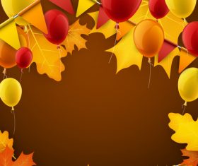 Autumn leaves festival background vector 02